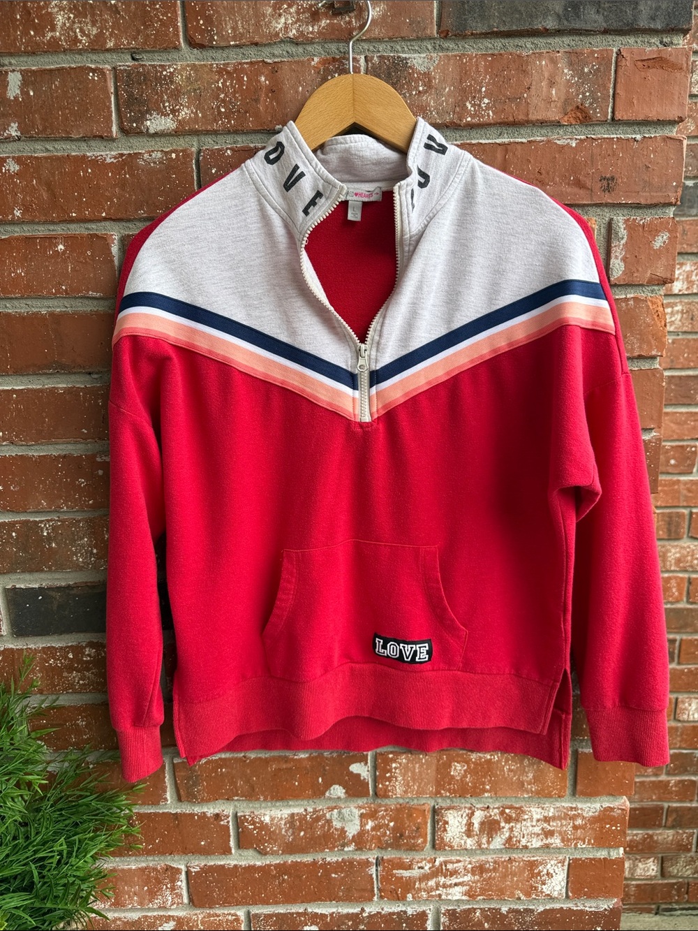 Inspired Hearts Quarter Zip Light Weight Sweatshirt